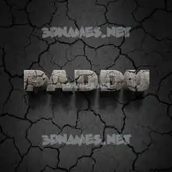 paddu in Cracked Stone style - 3D name wallpaper