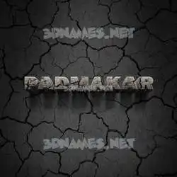 padmakar in Cracked Stone style - 3D name wallpaper