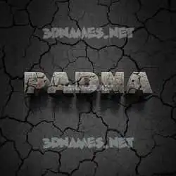 padna in Cracked Stone style - 3D name wallpaper