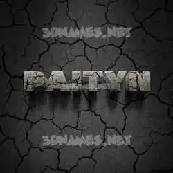 paityn in Cracked Stone style - 3D name wallpaper