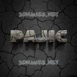 pajic in Cracked Stone style - 3D name wallpaper