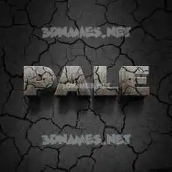pale in Cracked Stone style - 3D name wallpaper