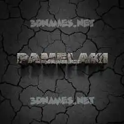 pamelaki in Cracked Stone style - 3D name wallpaper