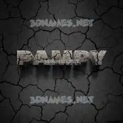 pampy in Cracked Stone style - 3D name wallpaper