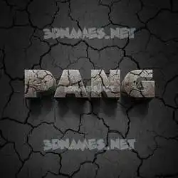 pang in Cracked Stone style - 3D name wallpaper