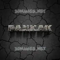 pankak in Cracked Stone style - 3D name wallpaper