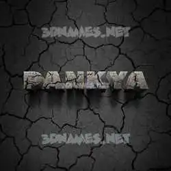 pankya in Cracked Stone style - 3D name wallpaper