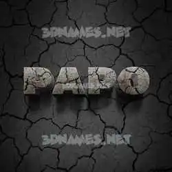 papo in Cracked Stone style - 3D name wallpaper
