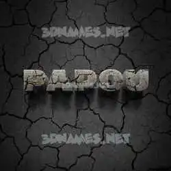 papou in Cracked Stone style - 3D name wallpaper
