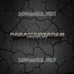 parameswaran in Cracked Stone style - 3D name wallpaper