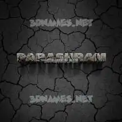 parashram in Cracked Stone style - 3D name wallpaper