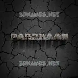 pardhaan in Cracked Stone style - 3D name wallpaper