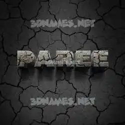 paree in Cracked Stone style - 3D name wallpaper