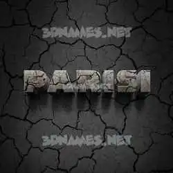 parisi in Cracked Stone style - 3D name wallpaper