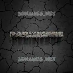 parisienne in Cracked Stone style - 3D name wallpaper