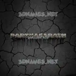parthasarath in Cracked Stone style - 3D name wallpaper