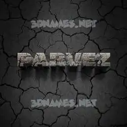 parvez in Cracked Stone style - 3D name wallpaper