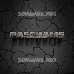 paschalis in Cracked Stone style - 3D name wallpaper