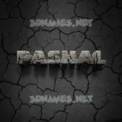 pashal in Cracked Stone style - 3D name wallpaper
