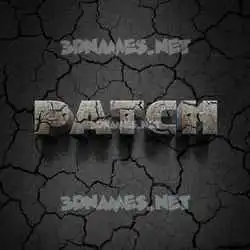 patch in Cracked Stone style - 3D name wallpaper