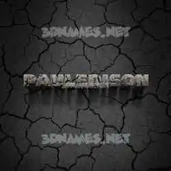 pauledison in Cracked Stone style - 3D name wallpaper