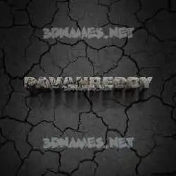 pavanreddy in Cracked Stone style - 3D name wallpaper