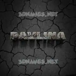 pavlina in Cracked Stone style - 3D name wallpaper
