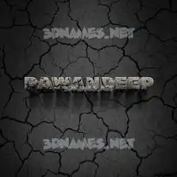 pawandeep in Cracked Stone style - 3D name wallpaper