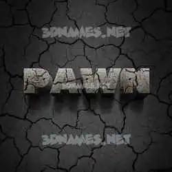 pawn in Cracked Stone style - 3D name wallpaper