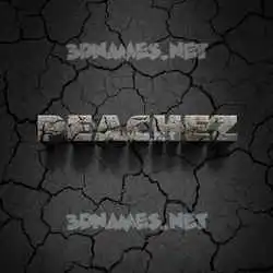 peachez in Cracked Stone style - 3D name wallpaper