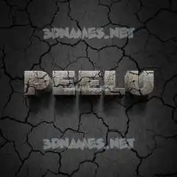 peelu in Cracked Stone style - 3D name wallpaper