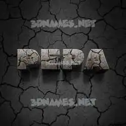pepa in Cracked Stone style - 3D name wallpaper