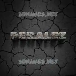peralez in Cracked Stone style - 3D name wallpaper