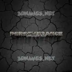 perseverance in Cracked Stone style - 3D name wallpaper