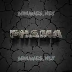 phama in Cracked Stone style - 3D name wallpaper