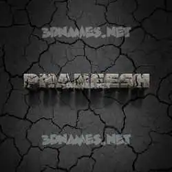 phaneesh in Cracked Stone style - 3D name wallpaper