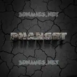 phanget in Cracked Stone style - 3D name wallpaper