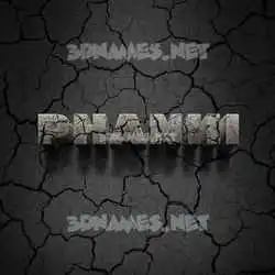 phaniii in Cracked Stone style - 3D name wallpaper