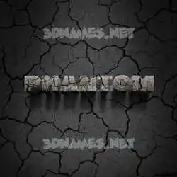 phantom in Cracked Stone style - 3D name wallpaper
