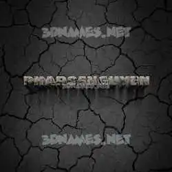 pharosnguyen in Cracked Stone style - 3D name wallpaper