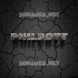 philpott in Cracked Stone style - 3D name wallpaper