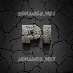 pi in Cracked Stone style - 3D name wallpaper