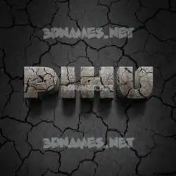 pihu in Cracked Stone style - 3D name wallpaper