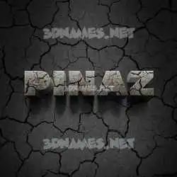 pinaz in Cracked Stone style - 3D name wallpaper