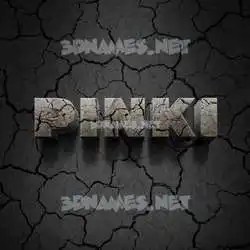 pinki in Cracked Stone style - 3D name wallpaper