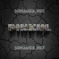 pinkul in Cracked Stone style - 3D name wallpaper