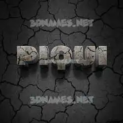 piqui in Cracked Stone style - 3D name wallpaper
