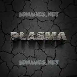 plasma in Cracked Stone style - 3D name wallpaper