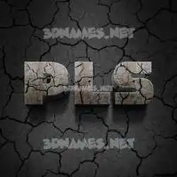 pls in Cracked Stone style - 3D name wallpaper