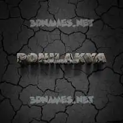 ponilakya in Cracked Stone style - 3D name wallpaper